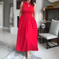 🥳SUMMER HOT SALE🥳💞50K+ SOLD!💥50% OFF! 🔥Women's Elegant Crew Neck Maxi Dress