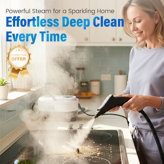 📢📢50% OFF !! ⏰Portable Multi-Use High-Temperature Steam Cleaner – For Kitchen, Floor & Bathroom