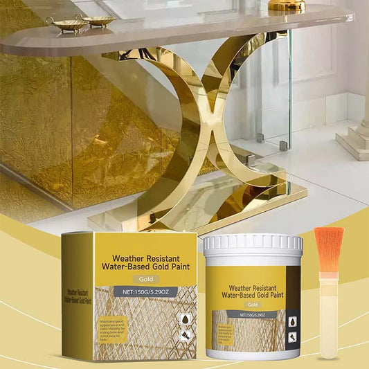 🔥2026 HOT SALE🔥🎨🏡Water-Based Weather-Resistant Gold Paint