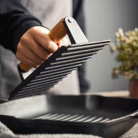 🍔50% OFF NOW! Cast Iron Steak & Burger Press‑Ridged Grill Press