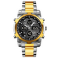 🥳2026 HOT SALE🥳💞50K+ SOLD!💥50% OFF! Waterproof Analog‑Digital Watch – Date, day & second time zone. Stainless steel strap, shock‑resistant. Practical & durable for daily wear. ⌚💪