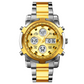 🥳2026 HOT SALE🥳💞50K+ SOLD!💥50% OFF! Waterproof Analog‑Digital Watch – Date, day & second time zone. Stainless steel strap, shock‑resistant. Practical & durable for daily wear. ⌚💪