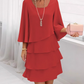 💃Spring Hot Sale💃Romantic Tiered Ruffle Flared Sleeve Dress – Eye-Catching Daily & Date Outfit