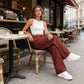 🏆2026 New Style 50% OFF💝Women's High Waisted Straight Leg Work Trousers with Side Pockets -✨Smart & Casual Look for Office and Beyond