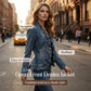 🧥 2026 NEW STYLE ＆ 50% OFF NOW! 🌸 Women's Ruffle Trim Open-Front Denim Jacket – Lightweight & Feminine – Versatile & Chic 👗