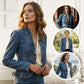 🧥 2026 NEW STYLE ＆ 50% OFF NOW! 🌸 Women's Ruffle Trim Open-Front Denim Jacket – Lightweight & Feminine – Versatile & Chic 👗