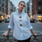 🔥2026 New Style🔥Oversized Shirt with Eye-Catching Statement Buttons – Effortless Chic!