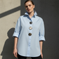 🔥2026 New Style🔥Oversized Shirt with Eye-Catching Statement Buttons – Effortless Chic!