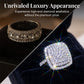 💖LAST DAY SALE 50% OFF!!✨Brilliant Double Halo Square Ring for Women– Sparkle & Shine Every Day! ✨