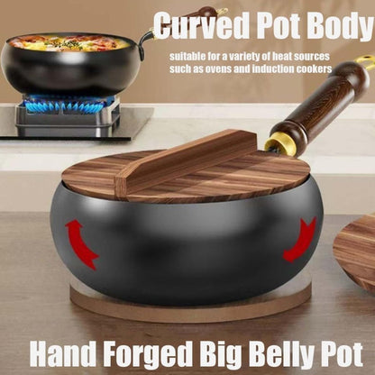 🔥HOT SALE🔥Uncoated Thick Iron Pot with Lid-New Upgrade In 2026!
