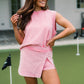 🥳SUMMER HOT SALE🥳💞50K+ SOLD!💥50% OFF! 🔥Women's Casual Summer 2 Piece Tank Top and Lined Split Skirt Set