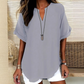 🥳SUMMER HOT SALE🥳💞50K+ SOLD!💥50% OFF! 🔥Fashion Loose Solid Color Short Sleeve Top