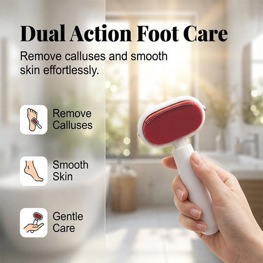 🔥Last day of the limited-time 50% off sale🔥 Double-Sided Foot Scraper for Callus – Stainless Steel, Dual Surface, Portable 🏃‍♀️