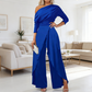 👗 50% OFF NOW! ✨ Women's Elegant One-Shoulder Jumpsuit – Wide-Leg Flow, Wrap Skirt Detail & Premium Breathable Fabric for a Chic Look 💃