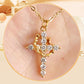 🥳2026 HOT SALE🥳💞50K+ SOLD!💥50% OFF! 🔥Exquisite Cross Necklace with Rotating Crown