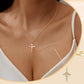 🥳2026 HOT SALE🥳💞50K+ SOLD!💥50% OFF! 🔥Exquisite Cross Necklace with Rotating Crown