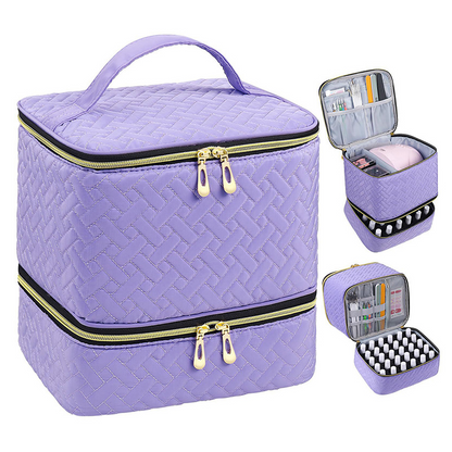 🔥50％ OFF🔥Double-Layer Nail Polish Organizer Bag