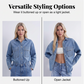 ✨ 50% OFF NOW! 🧥 Women's Casual Long Sleeve Denim Shirt Jacket – Oversized Fit & Chest Pockets