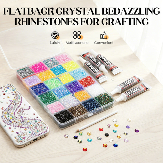 🥳2026 HOT SALE🥳💞50K+ SOLD! 💎✨ 50% OFF! Flatback Crystal Bedazzling Rhinestones Set
