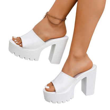 📢📢50%  OFF !! ⏰Standing At The Forefront Of Fashion👧Slip-On Open Toe Lug Sole Sandals