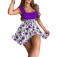 🔥2026 NEW STYLE🔥Summer Floral Print Smocked Waist Mini Dress