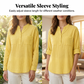 🎁New arrival 50% OFF💥Women's Plus Size Henley V Neck Shirt– Flattering, Soft & Stylish! ✨