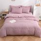 🔥50％ OFF🔥Luxury Seersucker Textured Bedding 4-Piece Set – Cool, Stylish & All Season!