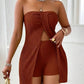 🔥2026 New Style🔥Flattering Split Hem Strapless Matching Set – Ready for Daily & Vacation! ✨