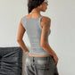 🥳SUMMER HOT SALE🥳💞50K+ SOLD!💥50% OFF! 🔥 Women's Adjustable Buckle Ribbed Tank – Edgy Y2K Style & Perfect Fit ✨
