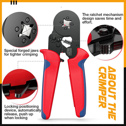 📢📢50% OFF !! ⏰Ratchet Tubular Terminal Wire Crimpers Set | Precision Indent Crimping Tool