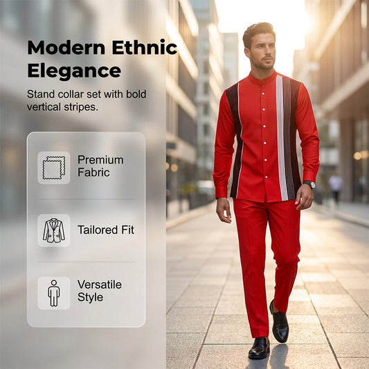 🔥2026 Hot Sale🔥Classic Striped Shirt & Pants Two-Piece Set – Smart Casual for Any Occasion