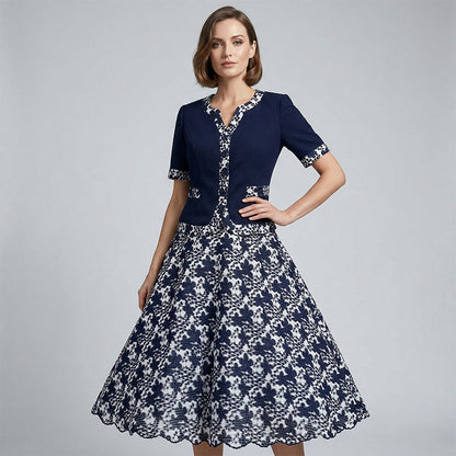 🥳SUMMER HOT SALE🥳💞50K+ SOLD!💥50% OFF! 🔥Elegant Floral Print A-Line Dress