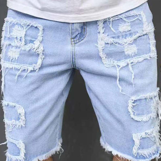 🔥2026 Hot sale & 50% OFF🔥Men's Ripped Denim Shorts with Frayed Details
