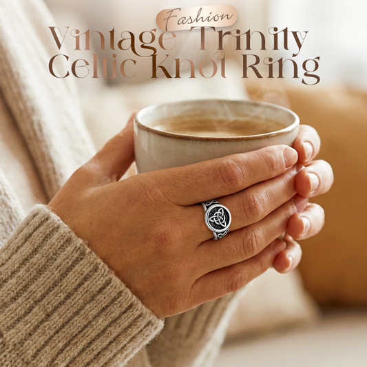 🔥2026 HOT STYLE🔥Retro Vintage Trinity Knot Ring – Meaningful Celtic Band for Women & Men
