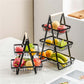 🔥HOT STYLE🔥3-Tier Countertop Fruit Holder – Elegant Metal with Wooden Handle Design