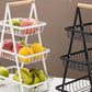 🔥HOT STYLE🔥3-Tier Countertop Fruit Holder – Elegant Metal with Wooden Handle Design
