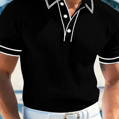 🥳SUMMER HOT SALE🥳💞50K+ SOLD!💥50% OFF! 🔥 Casual Short Sleeve Polo Shirt – Breathable Polyester, Modern Fit & Perfect for Relaxed Days 🏖️