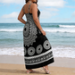 💎 -50% ON BOHEMIAN MANDALA PRINT CAMI MAXI DRESS! 💎 Flowy Silhouette, Adjustable Straps & Chic Black Design ✨