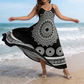 💎 -50% ON BOHEMIAN MANDALA PRINT CAMI MAXI DRESS! 💎 Flowy Silhouette, Adjustable Straps & Chic Black Design ✨