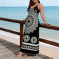 💎 -50% ON BOHEMIAN MANDALA PRINT CAMI MAXI DRESS! 💎 Flowy Silhouette, Adjustable Straps & Chic Black Design ✨