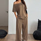 🔥HOT SALE ＆ 50％ OFF🔥Women's Off-Shoulder Top & Pants 2-Piece Set