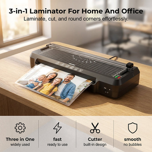 🔥Hot sale 50% OFF🔥A4 Thermal Laminating Machine with Paper Trimmer and Corner Rounder