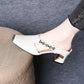 🔥 Hot sale 50% OFF🔥Women's Casual Metal Square Toe Mid Block Heel Mules