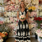 🥳SUMMER HOT SALE🥳💞50K+ SOLD!💥50% OFF! 🔥Women's V-Neck Baroque Print Flowy Maxi Dress