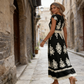 🥳SUMMER HOT SALE🥳💞50K+ SOLD!💥50% OFF! 🔥Women's V-Neck Baroque Print Flowy Maxi Dress