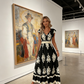 🥳SUMMER HOT SALE🥳💞50K+ SOLD!💥50% OFF! 🔥Women's V-Neck Baroque Print Flowy Maxi Dress