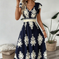 🥳SUMMER HOT SALE🥳💞50K+ SOLD!💥50% OFF! 🔥Women's V-Neck Baroque Print Flowy Maxi Dress