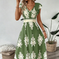 🥳SUMMER HOT SALE🥳💞50K+ SOLD!💥50% OFF! 🔥Women's V-Neck Baroque Print Flowy Maxi Dress