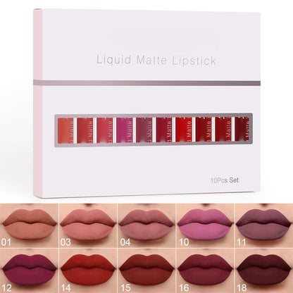 📢📢HOT SALE ＆ 50% OFF !!!⏰18 Pcs Matte Waterproof  Long Lasting Lip Gloss
