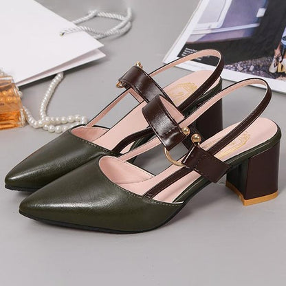 🥳SUMMER HOT SALE🥳💞50K+ SOLD!💥50% OFF! 🔥 Women's Stylish Pointed Toe Chunky High-heel Sandals